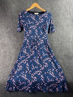 Boden Women’s Navy Blue Floral midi Dress - Brand Unspecified